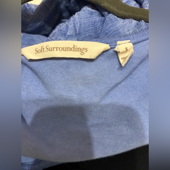 SOFT SURROUNDINGS Frangipani Lined 100% Silk Tee Dress Size Small - Picture 2 of 3